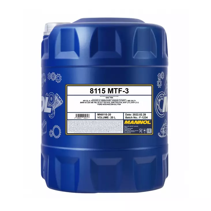 Vaihteistoöljy MTF-3 75W Mannol 20L - Manuaalivaihteisto- ja peräöljyt - MN8115-020 - 1