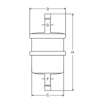 Öljynsuodatin Honda yleismalli 10mm letkulle linjasuodatin - AK AS CA F4 G4 K4 L5 PL5X P1 MY8A PY8A - 25430-PLR-003 - 2