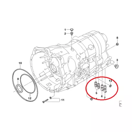 Tiivisteholkki 10mm 5HP19 / 6HP32 ZF - ZF6HP26 / ZF6HP28 venttiilikoneistot - 0734317227 - 2