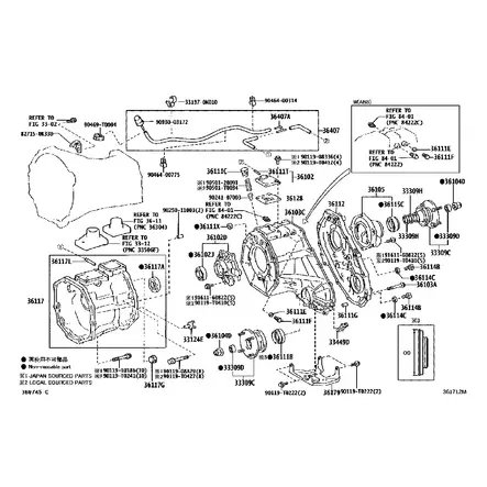 Laakerisarja Toyota Hilux jakovaihteisto - Toyota jakovaihteistot - MKHILUX-TRANSFC - 1